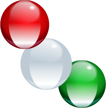 Red, white and green balls